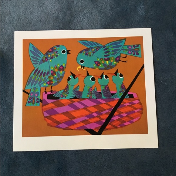 Vintage Other - VTG MCM David Klein Bird Print